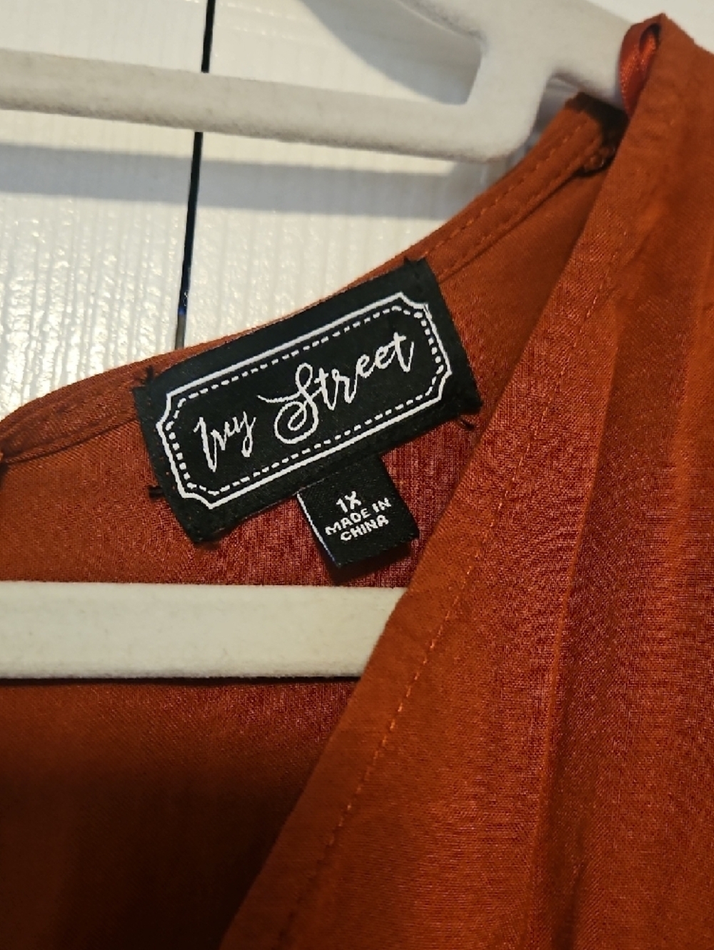 My Street Rust-Orange V-Neck Jumpsuit View 2